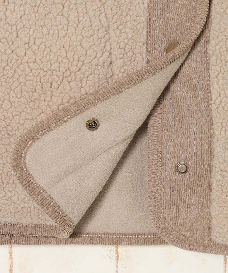 ボア無地ベスト