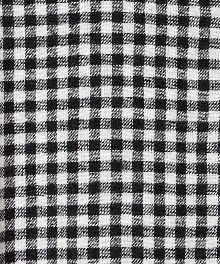 ネルウエスト切替長袖ギャザーワンピース