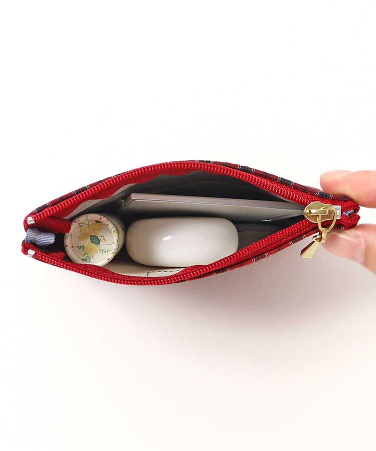 タイプライターチェック柄ティッシュポーチS