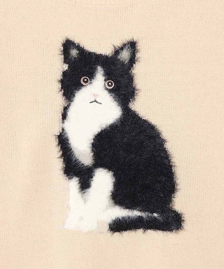 le petale Fluffy catニットプルオーバー