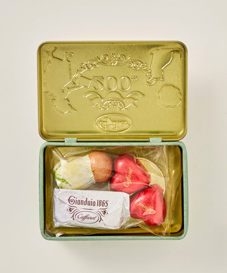 Caffarelバレンタインブルーミニ缶