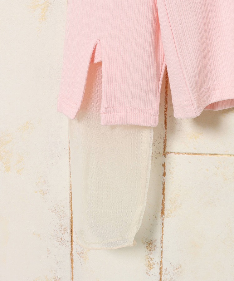 ≪SALE≫【WEB限定】袖スリットチュールカットトップス