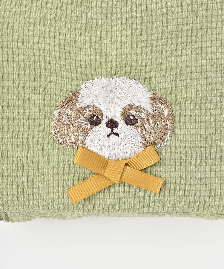 ドッグリボン多ポケットリップルポーチ