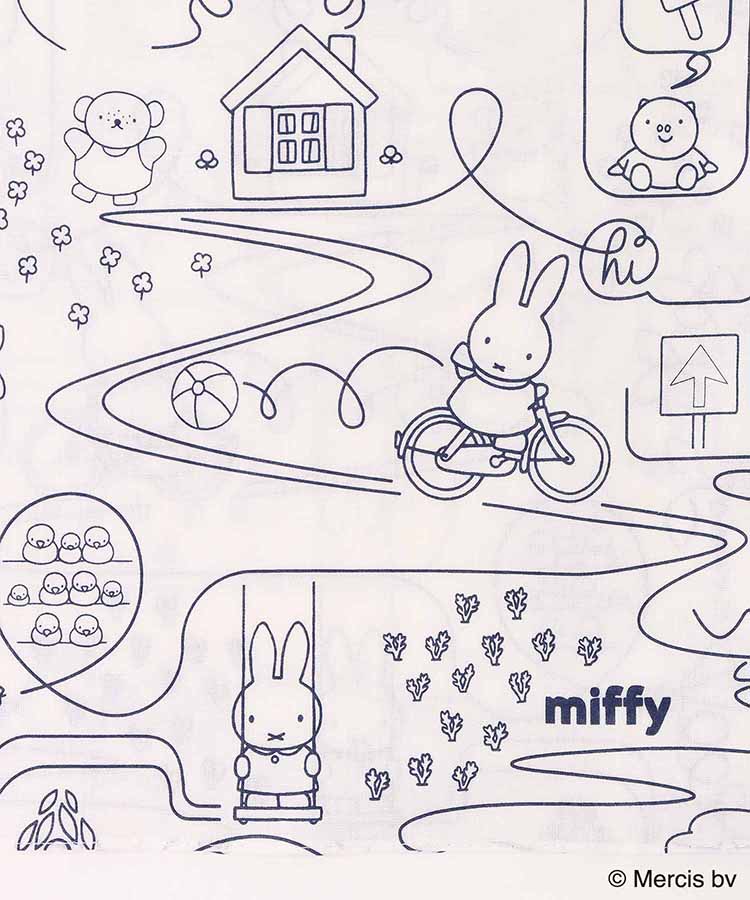 ミッフィーまいにち総柄プリントハンカチ