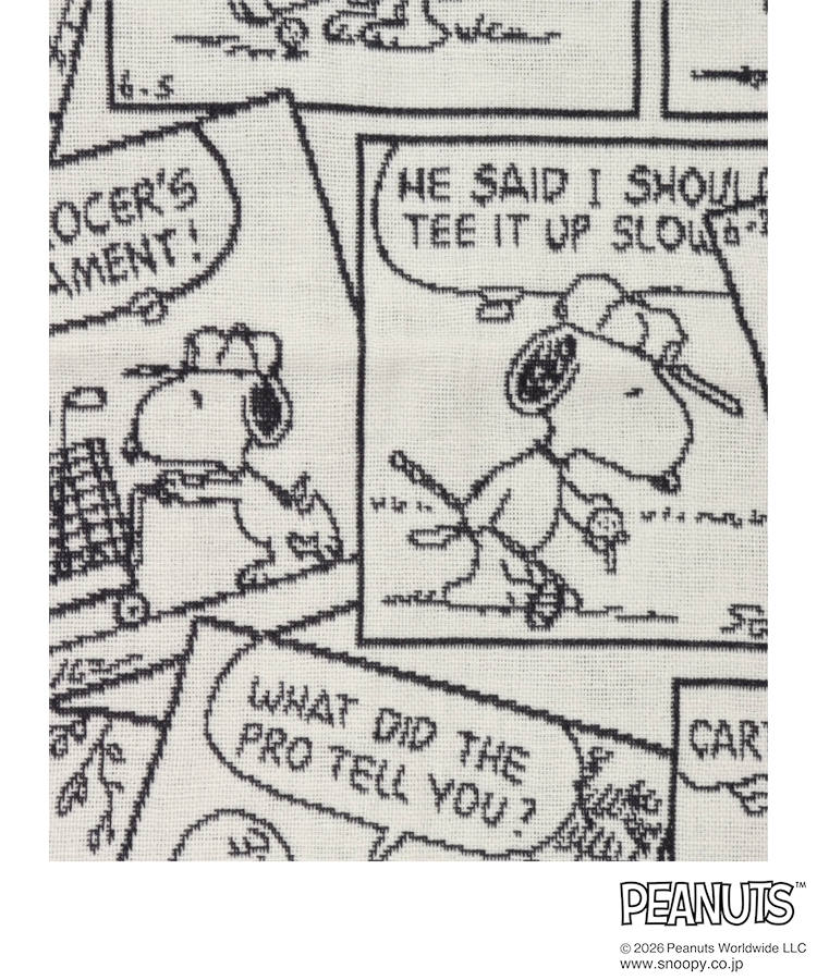 PEANUTS モノトーン三重ガーゼハンカチ