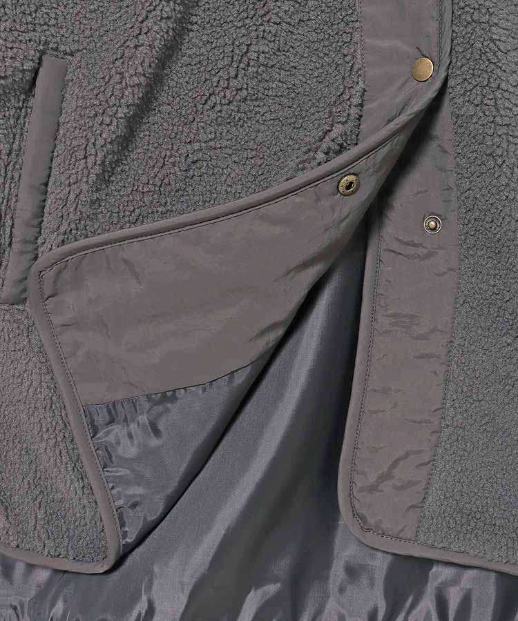 ボア切り替えキルティングコート