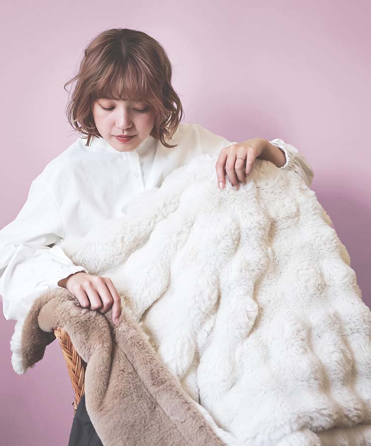 【WEB限定】VAGUEもこもこ雲の上ブランケットL