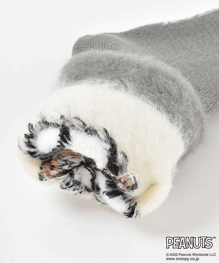 スヌーピーベア裏起毛ソックス