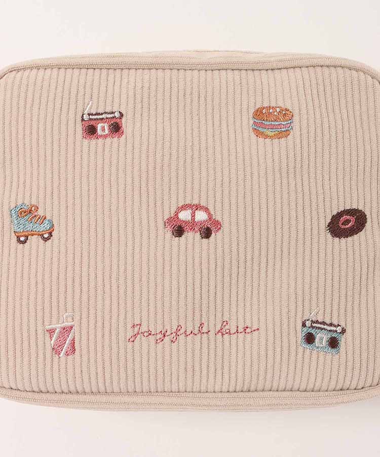 ジョイフルビットコーデュロイスクエアポーチ