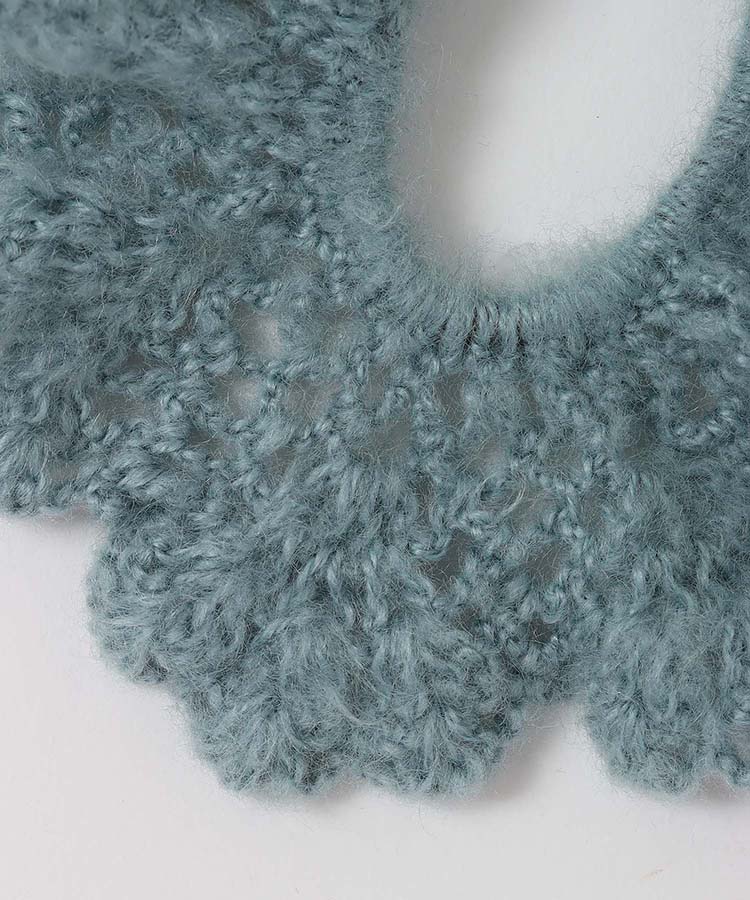 モヘアクロシェ編みシュシュ