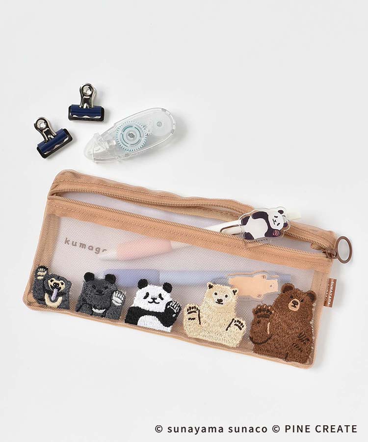 kumagotoスリム刺繍ポーチ