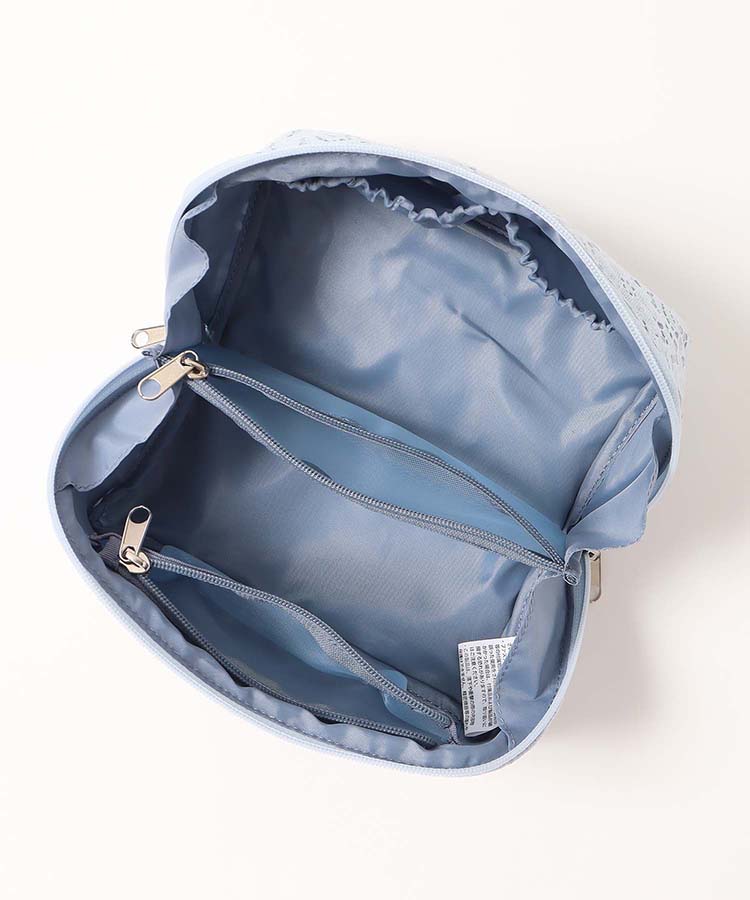 レース刺繍ビッグメイクポーチ