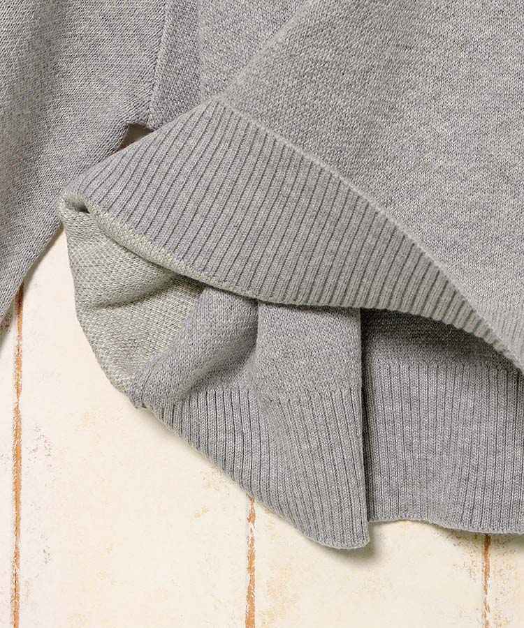 ≪SALE≫スウェットライクニット配色ロゴプルオーバー