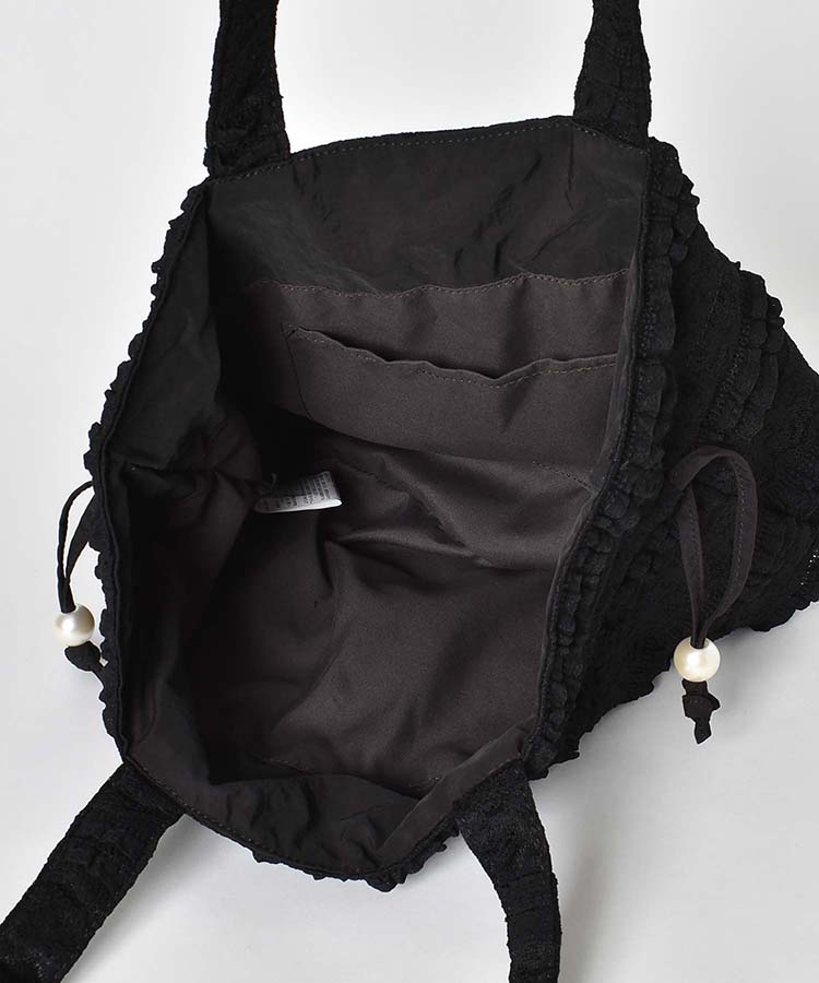 レース巾着トート