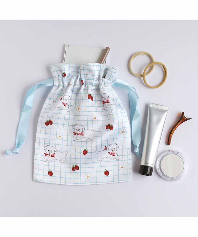 利光春華サテン巾着