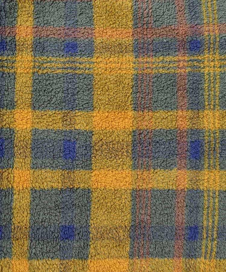 ボアチェックブランケット