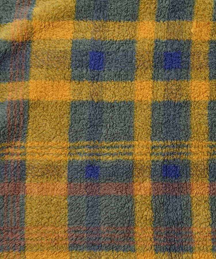 ボアチェックブランケットL