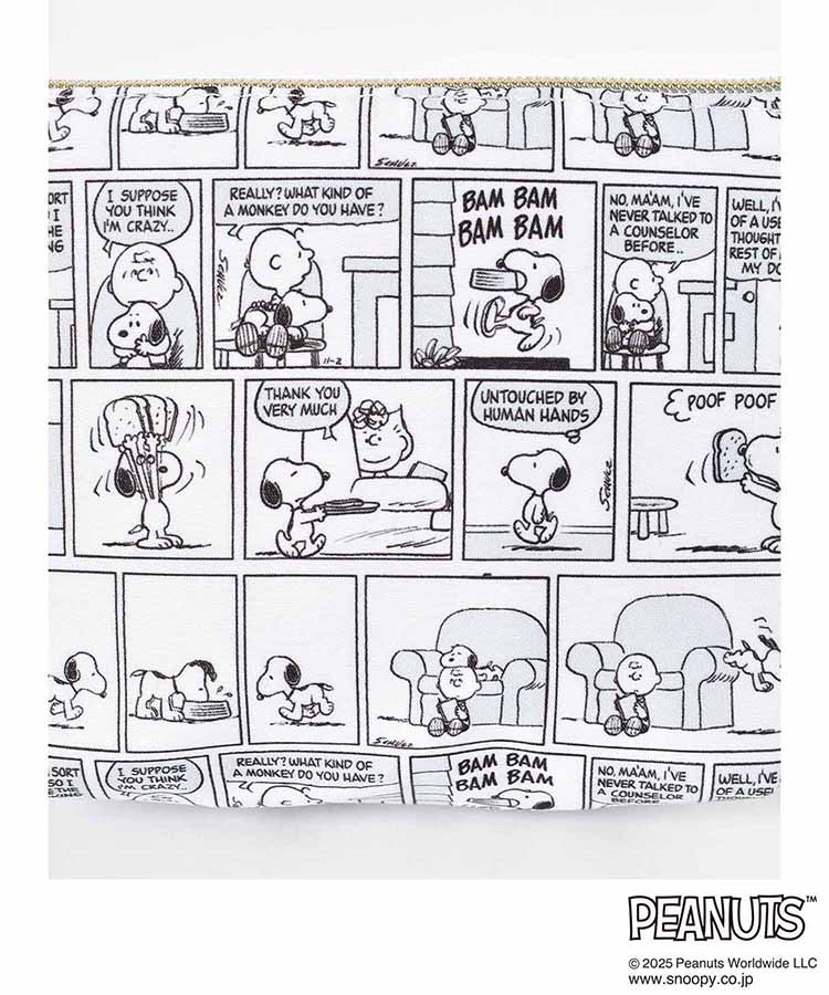 PEANUTS コミック柄ポーチ