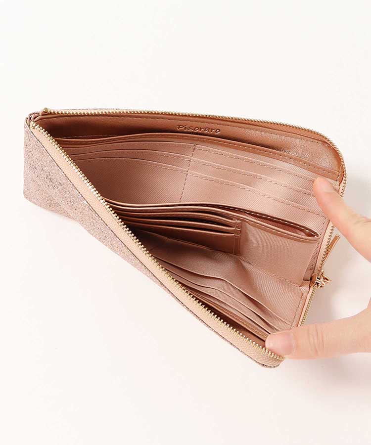 ピソラロメタリックL字ファスナー長財布