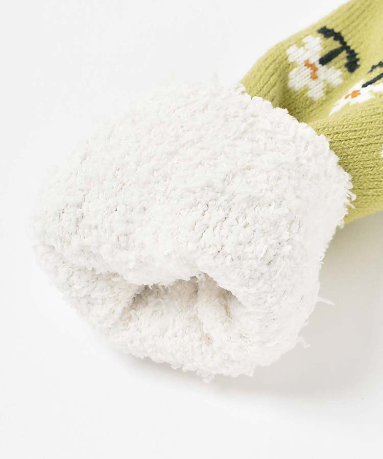 フラワー内ボアルームソックス