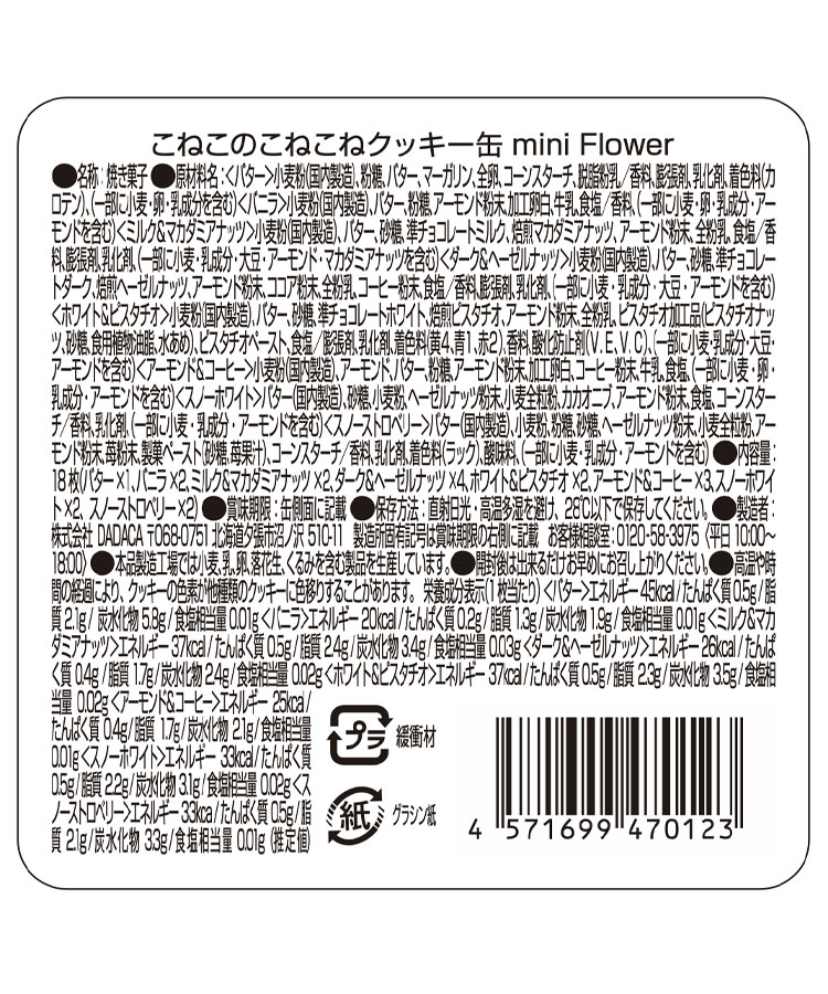 こねこのこねこねクッキー缶mini