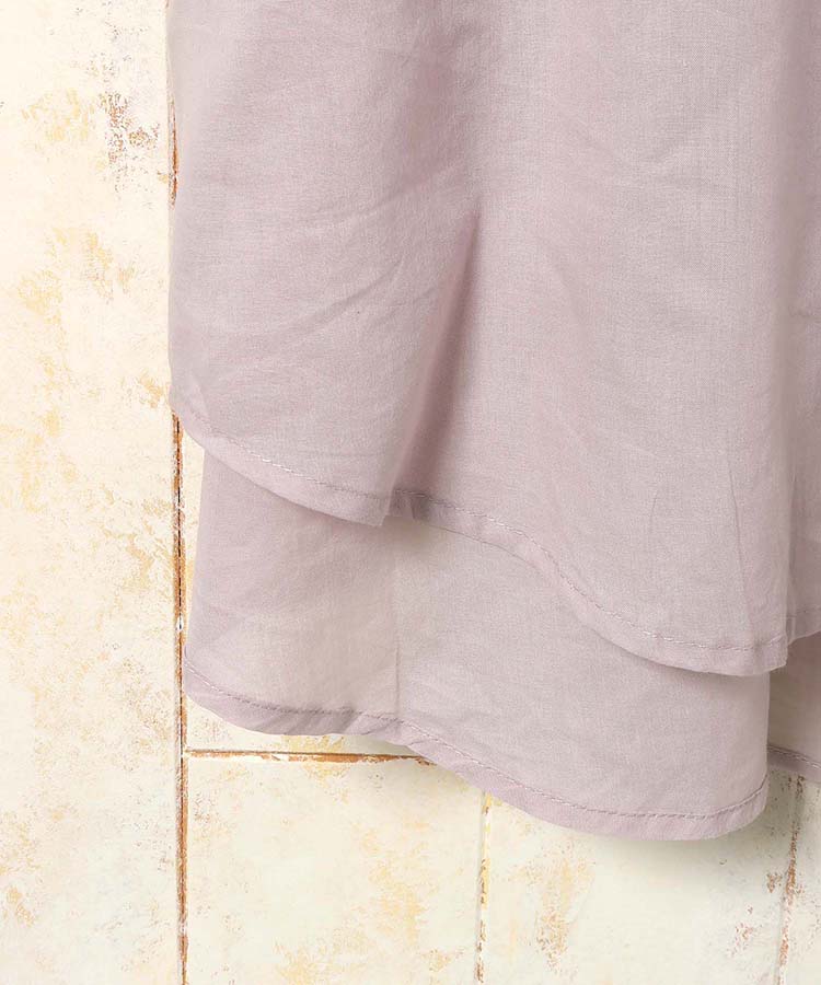 切替ギャザーブラウス