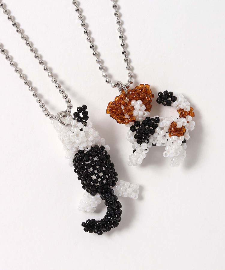 キャットビーズネックレス