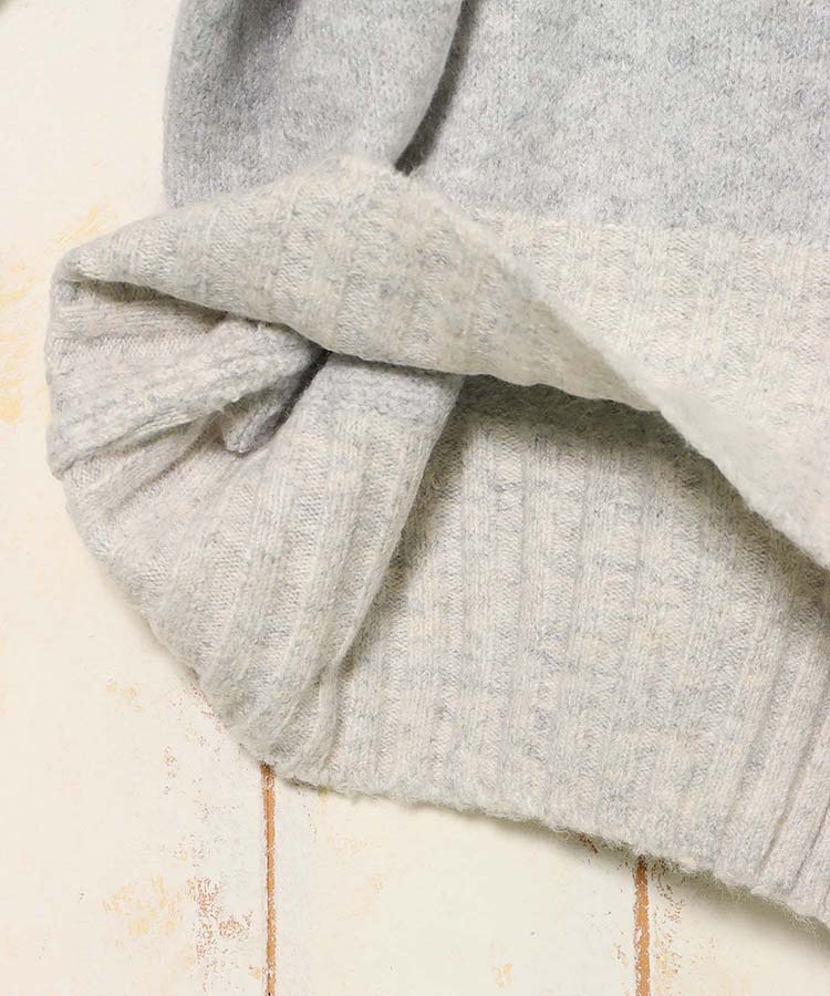 ≪SALE≫MIX配色ストレッチニットプルオーバー