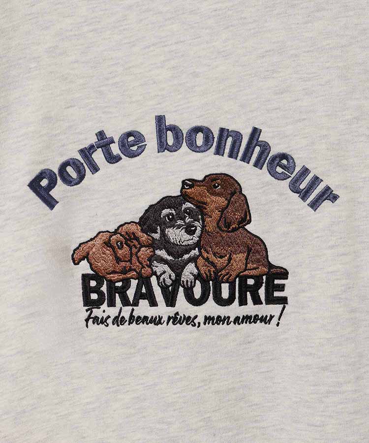 イヌネコ刺繍スウェット