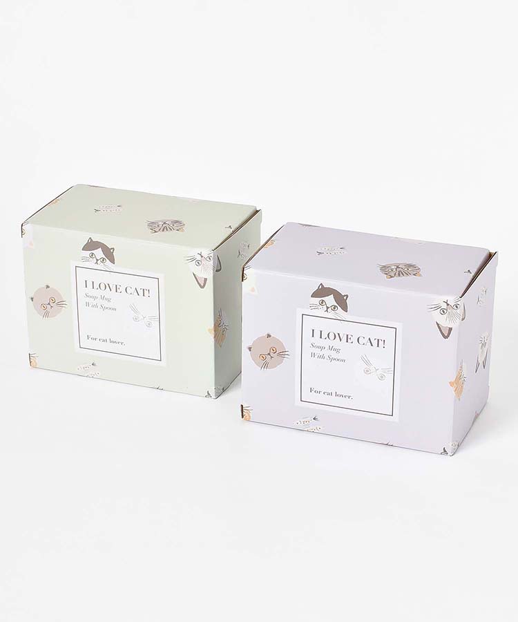 アイラブキャットスプーン付きスープマグ