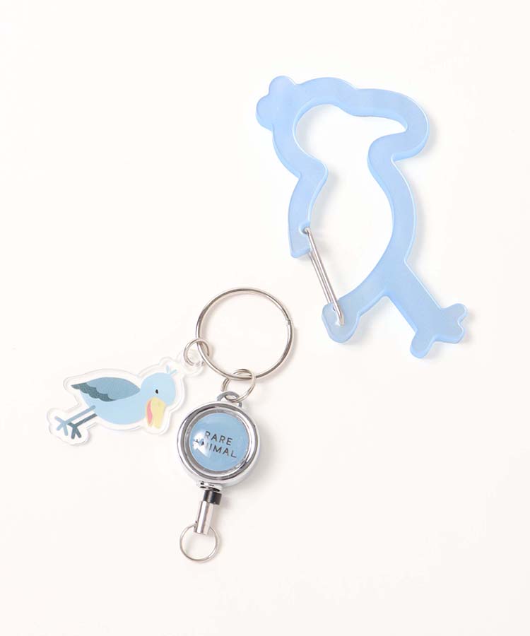 レアアニマルリール付きアクリルカラビナ