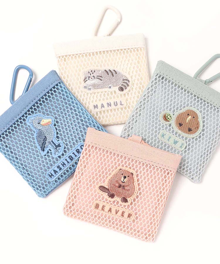 レアアニマルカラビナ付きミニポーチ