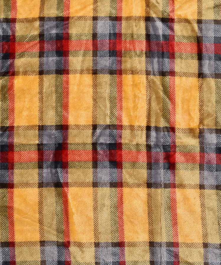 ボア付プリントブランケット