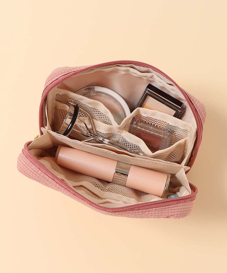 キャットパール多ポケットリップルポーチ