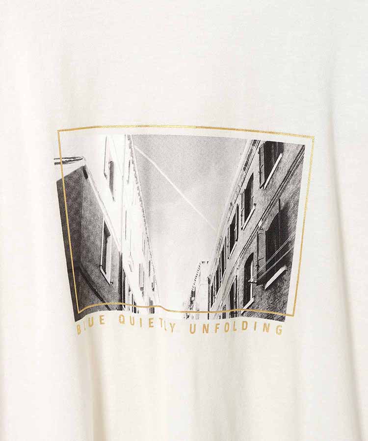 タウンフォトプリントTシャツ