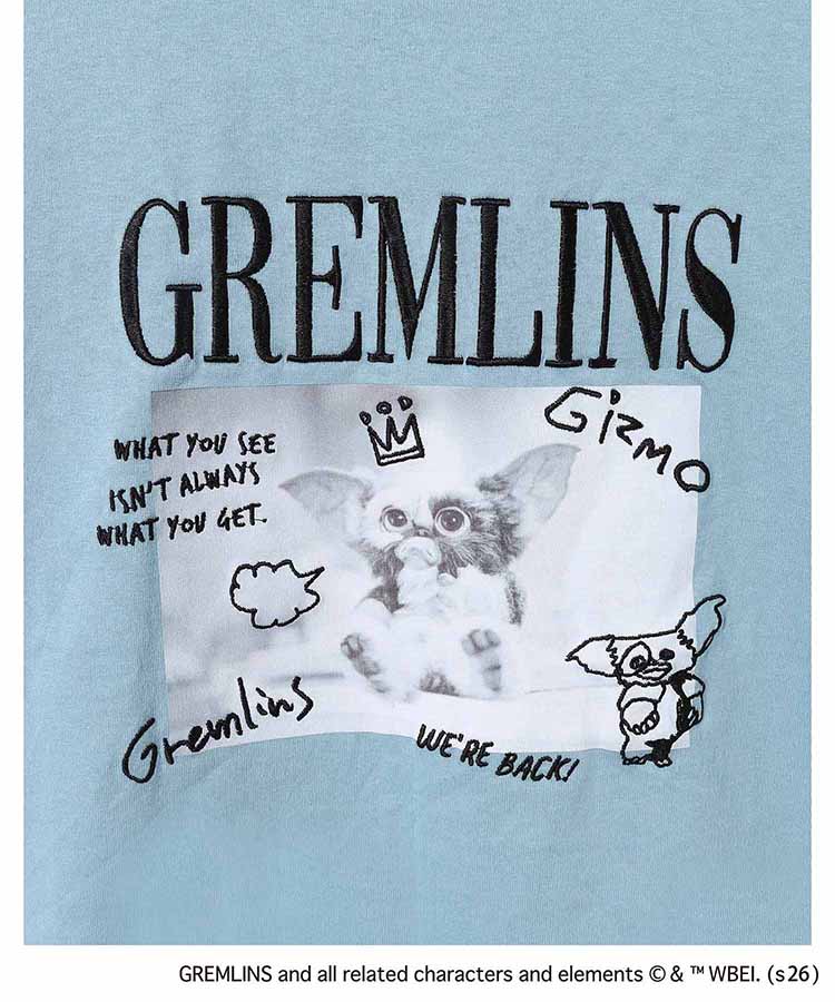 グレムリンフォト刺繍プリントTシャツ