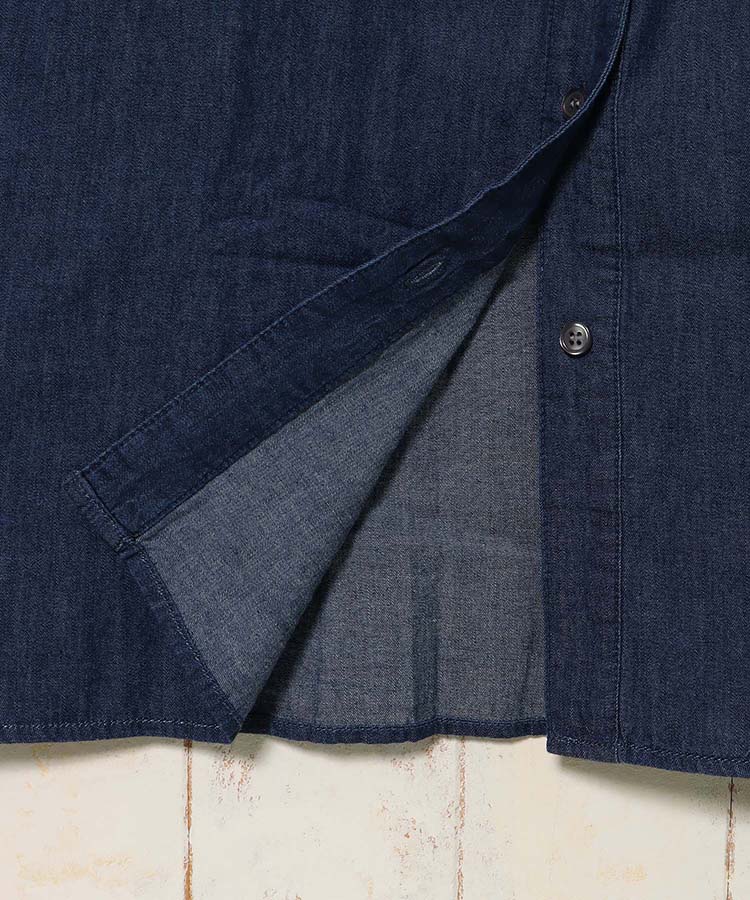 ピンタックデニムワンピース