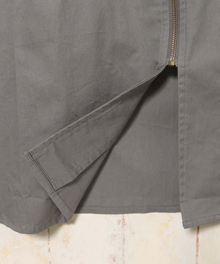 ノーカラーロングコート