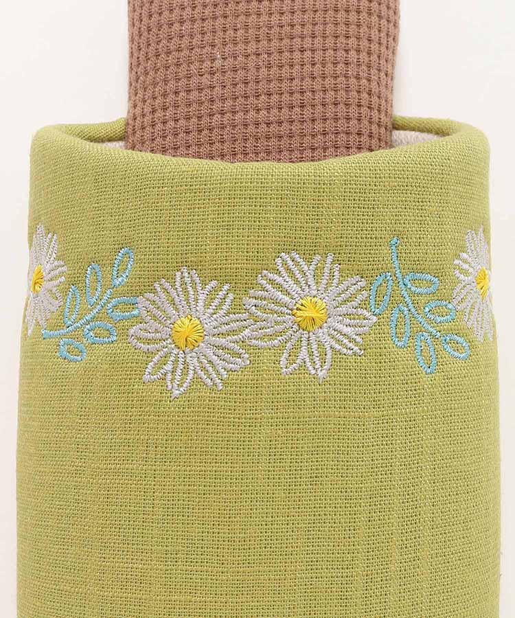 エンブロイダリーフラワースリッパ