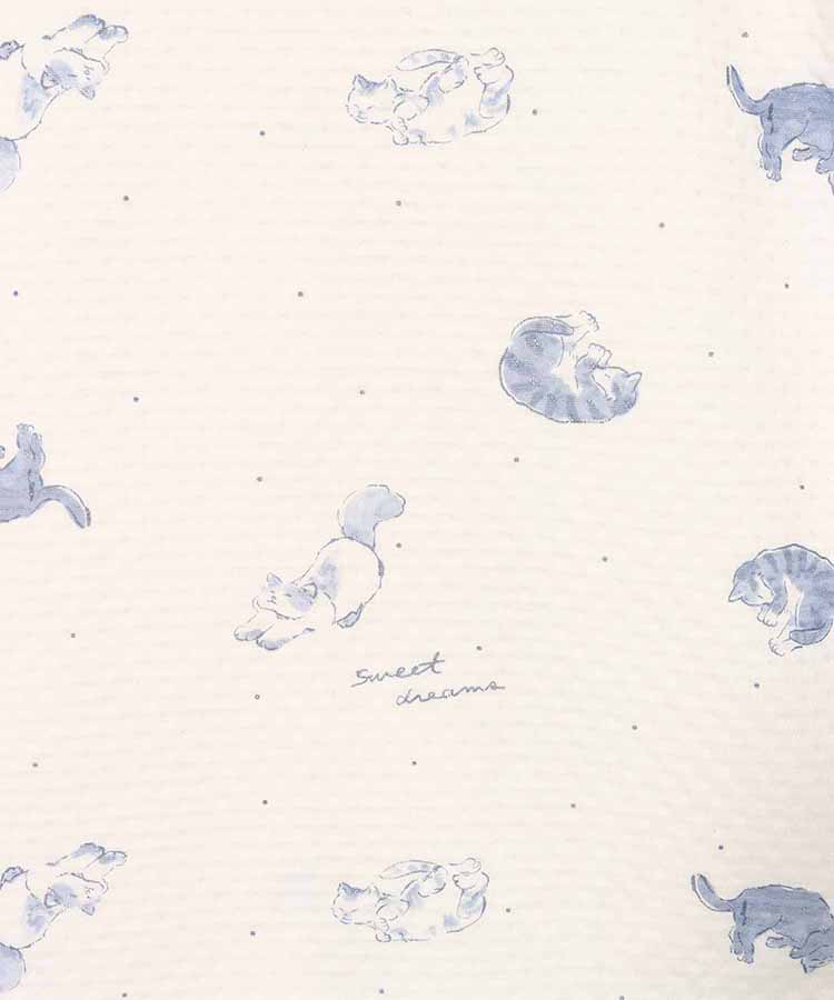 ねこ柄キルトパジャマ上下セット