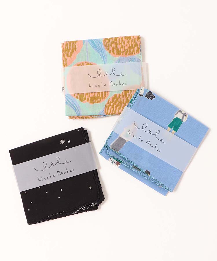 リトルマーケット総柄ハンカチ