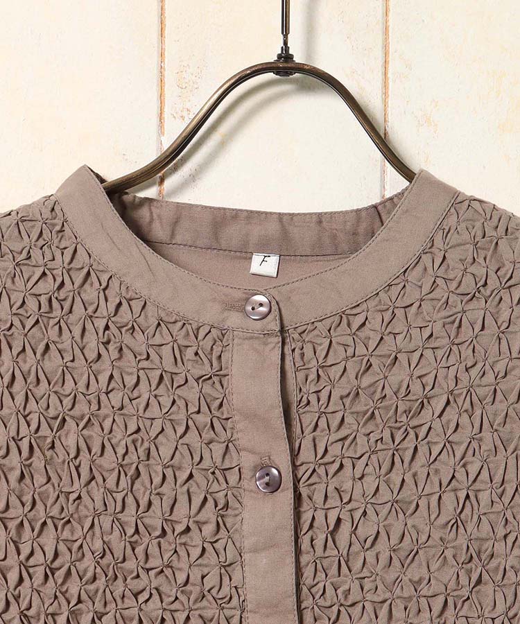 ロングスリーブスモッキングブラウス