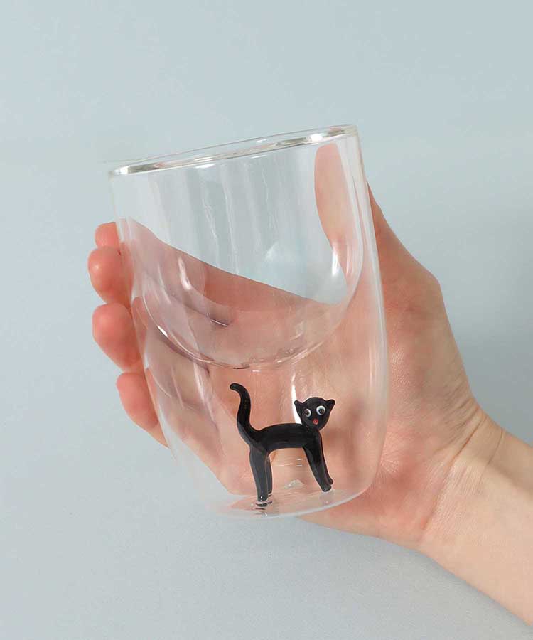 ガラスキャットダブルウォールグラス