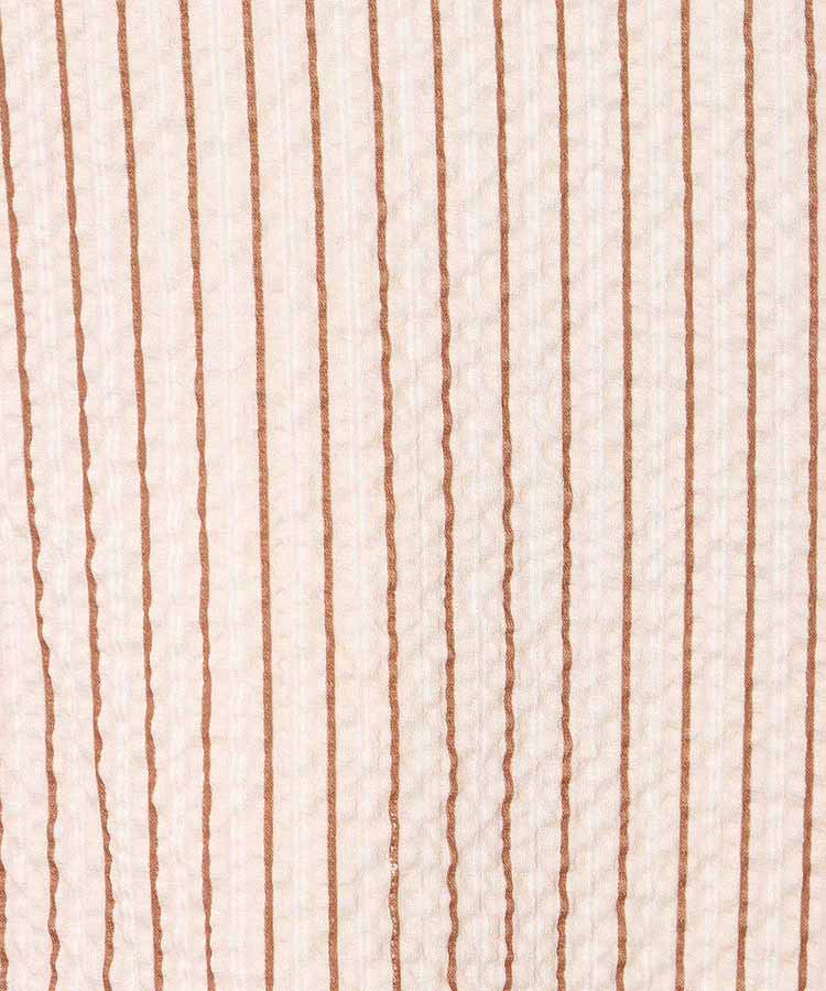 ストライプボリューム袖ブラウス