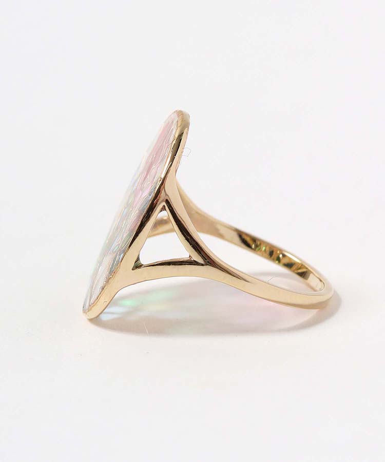 フラワーステンドグラスリング