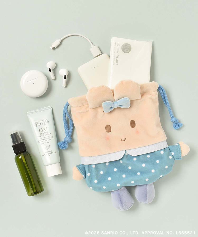 【WEB予約 3/12～順次発送】Bleu Bleuet×サンリオキャラクターズマスコット巾着