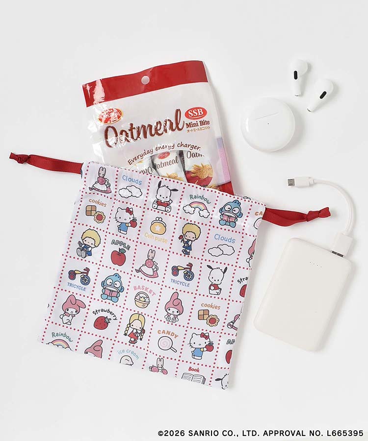 【WEB予約 3/4～順次発送】SANRIO CHARACTERS BASIC総柄巾着