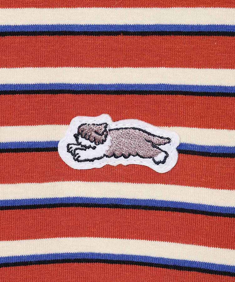 Bouncy.ワッペン付ボーダーロンT