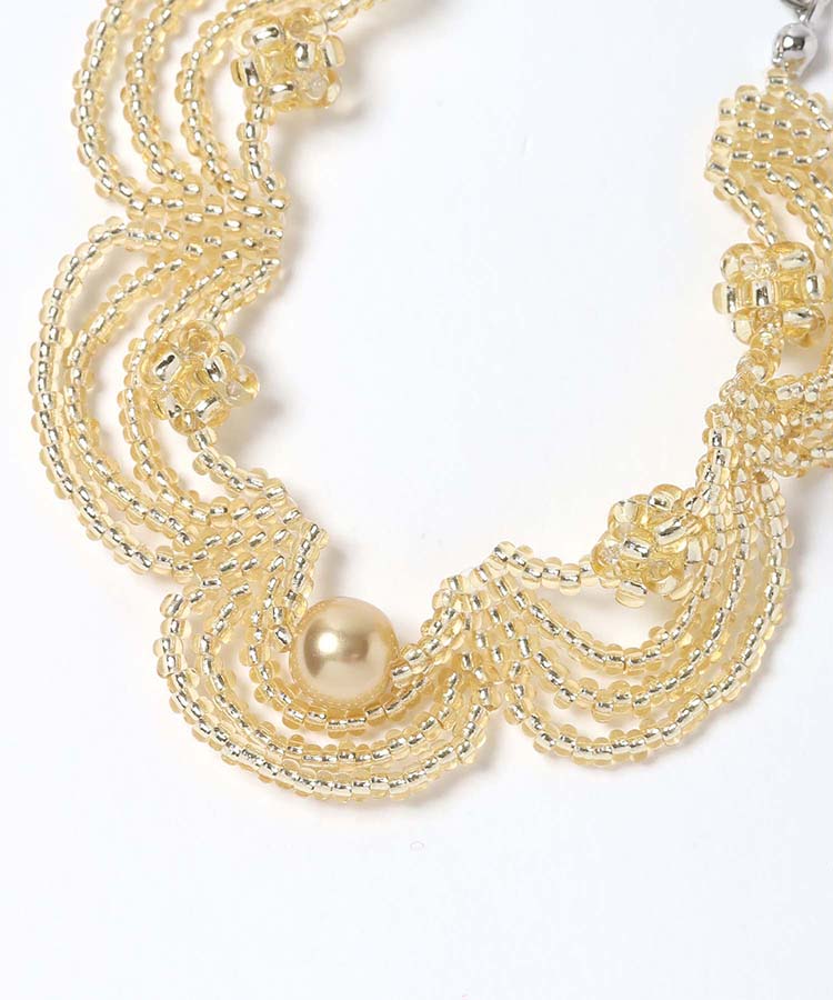 スカラップビーズブレスレット