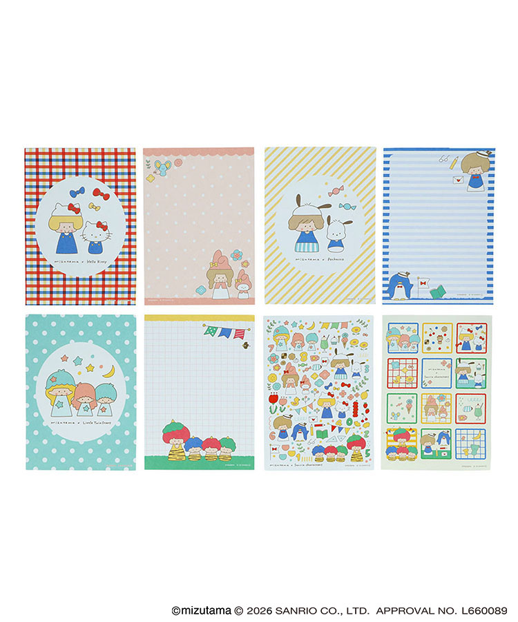 mizutama×Sanrio charactersB7メモ | Bleu Bleuet（ブルーブルーエ